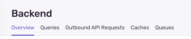 Backend Insights Navbar