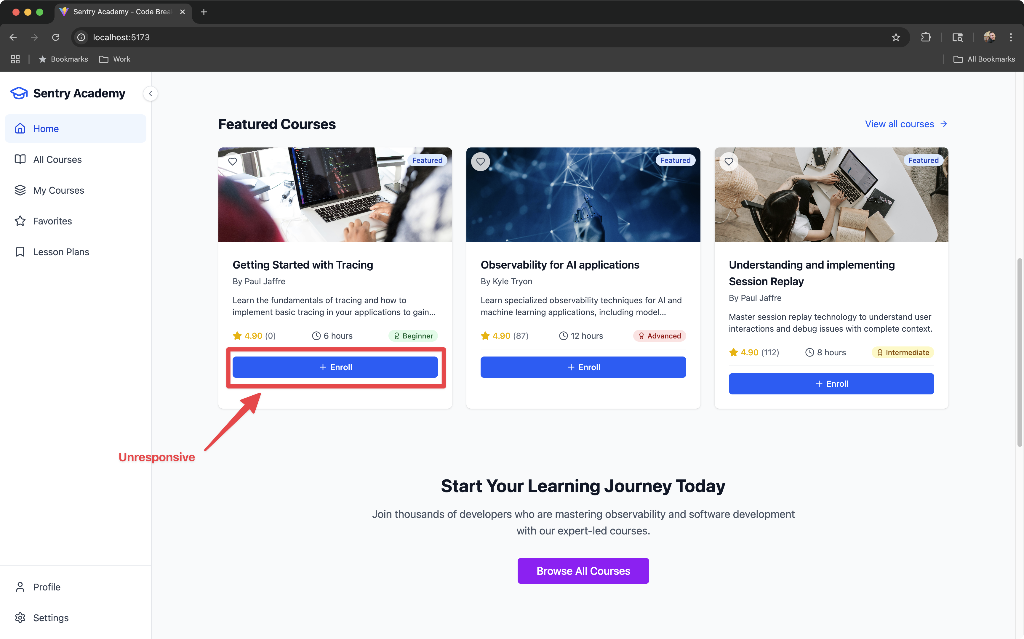 Enroll Error